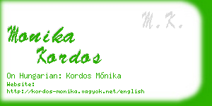 monika kordos business card