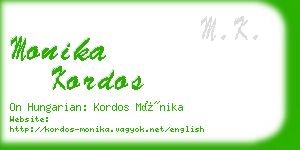 monika kordos business card